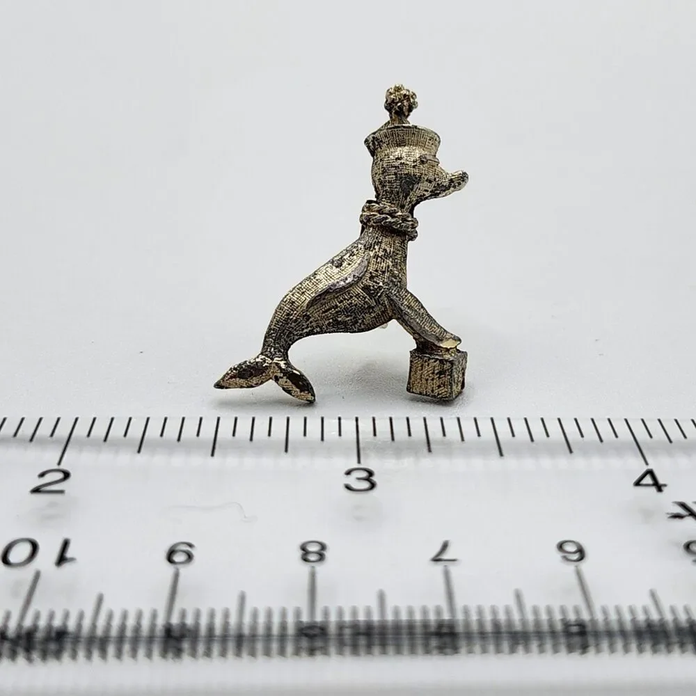 Goldtone Sea Lion Brooch